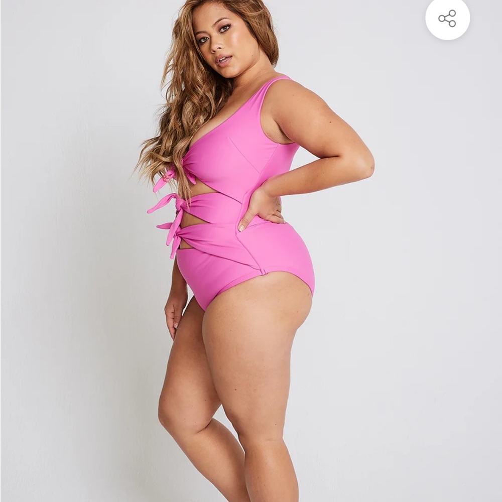 Alpine Butterfly Goddess One-Piece Swimsuit Pink Size 1X NWT